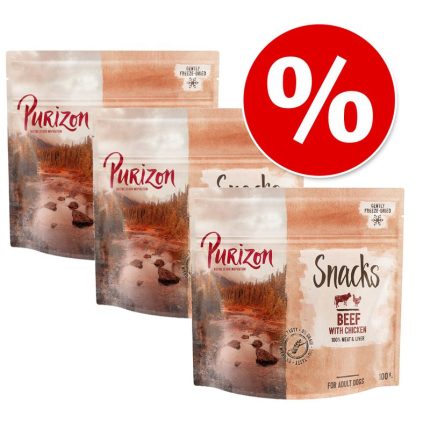 Purizon Dog Snacks Grain-Free Saver Pack 3 x 100g
