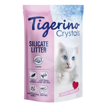 Tigerino Crystals Clumping Cat Litter Baby Powder Scent
