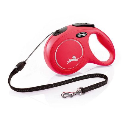 Flexi New Classic Rope Leash Red, 8 m