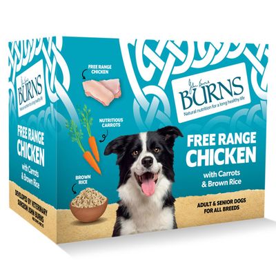 Burns Free Range Chicken with Carrots & Brown Rice 6 x 395g